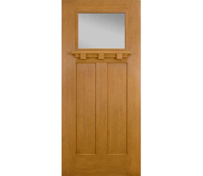 Tacoma Craftsman Light Fiberglass Entry Door